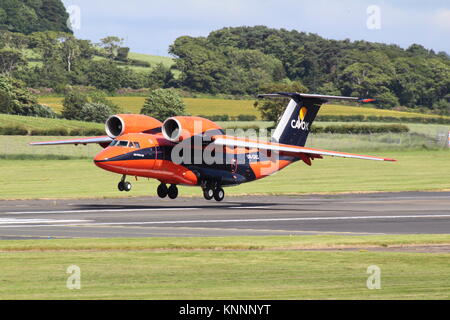 UR-CKC, eine Antonow An-74 TK-100 von ukrainischen Träger Cavok Luft betrieben, am Internationalen Flughafen Prestwick, Ayrshire. Stockfoto