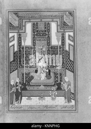 Die Ehe von Khusrau und Shirin, Folio 104 von einem khamsa (Quintett) von Nizami MET 18538 Ehe von Khusrau und Shirin, Folio 104 von einem khamsa (Quintett) von Nizami MET 18538 / 446602 Stockfoto