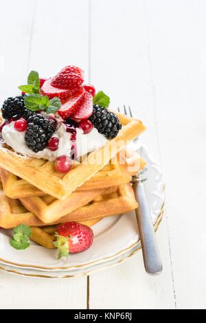 Belgische Waffeln Stockfoto