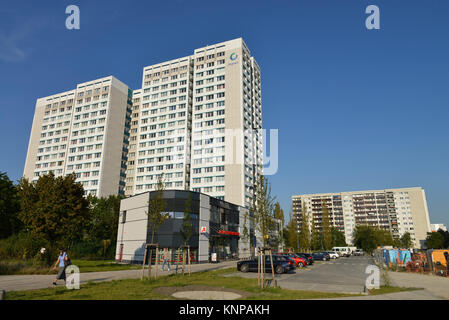 Wohnhaus, Allee der Kosmonauten 200, Marzahn, Berlin, Deutschland, Wohnhaus, Allee der Kosmonauten 200, Deutschland Stockfoto