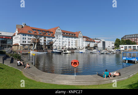 Einkaufszentrum, Tempelhofer Hafen, Temple Court, Berlin, Deutschland, Einkaufszentrum, Tempelhofer Hafen, Tempelhof, Deutschland Stockfoto