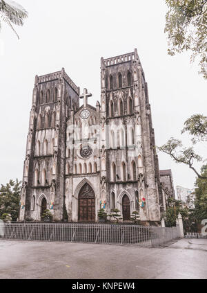 HANOI, VIETNAM - März 08., 2017. St Joseph's Cathedral in Ha Noi, Vietnam. Stockfoto