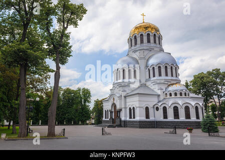 Kathedrale des heiligen Alexander Newski in Kamjanez-podilskyj Stadt in der westlichen Ukraine Stockfoto