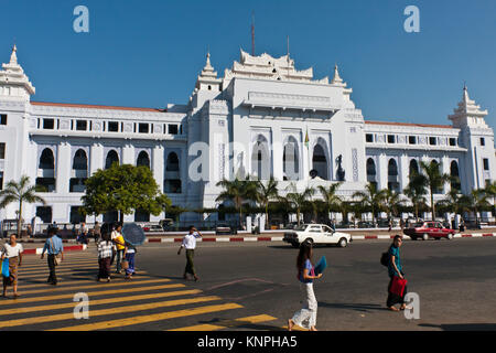 Die Stadt Halle, Yangon, Myanmar Stockfoto