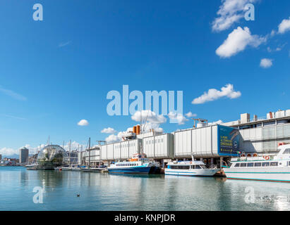 Das Aquarium von Genua, den alten Hafen, Genua, Ligurien, Italien Stockfoto