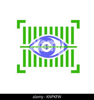 Iris Überprüfung Person Stock Vektor