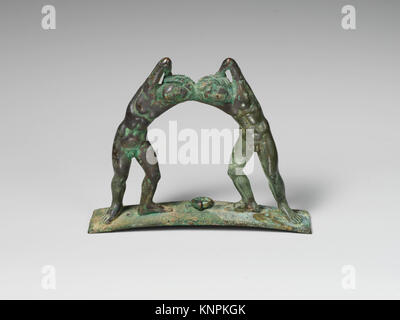 Bronze Griff aus einer Cista (Pflegeprodukte box) MET DP 252126 246541 Stockfoto