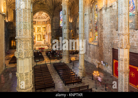 Mosterio dos Jeronimos Architektur Ziel Sightseeing Europäischen historischen Sehenswürdigkeiten Lissabon Portugal Stockfoto