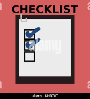 Business Checkliste Vector Illustration mit schönen Zeichen prüfen Stock Vektor