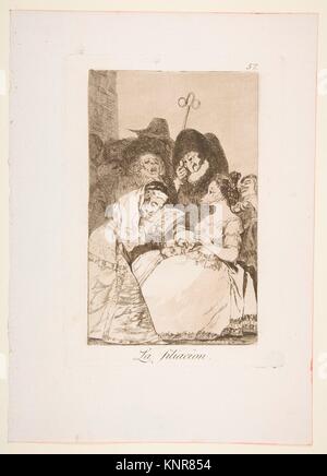 Platte 57 von 'Los Caprichos': Die kindschaft (La filiacion.). Serie/Portfolio: Los Caprichos; Artist: Goya (Francisco de Goya y Lucientes) (Spanisch,