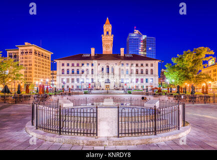 Worcester, Massachusetts, USA bei Worcester Common. Stockfoto