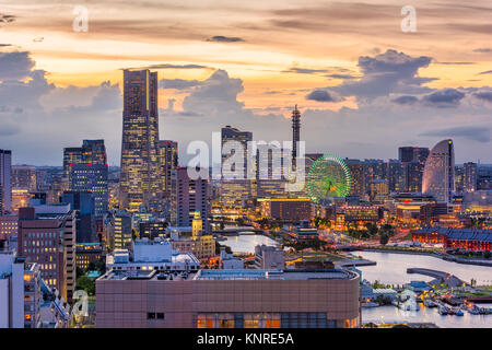 Yokohama, Kanagawa, Japan Stadtbild von Minato Mirai Bezirk. Stockfoto