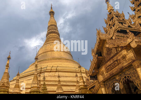 Shwedagon Pagode in Yangon, Myanmar, Asien Stockfoto