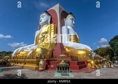 Kyaikpun Buddha, Bago, Myanmar, Asien Stockfoto