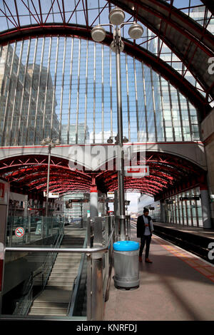 Bahnhof Greenwich an der Docklands Light Railway in London Stockfoto