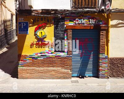 Bunte cafe in Granada, Spanien Stockfoto