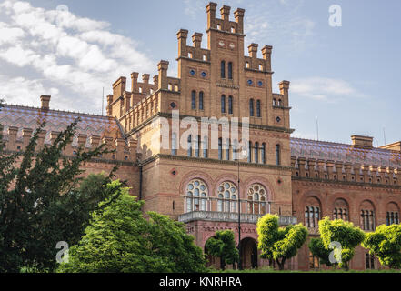 Hauptgebäude von yurii Fedkovych Chernivtsi National University (ehemalige Residenz der Bukowiner und dalmatinische Metropoliten) in Czernowitz, Ukraine Stockfoto