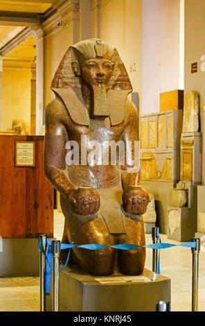 Die knienden Sphinx von Königin Hatschepsut in das ägyptische Museum von Antiquitäten, Kairo, Ägypten, Nordafrika Stockfoto