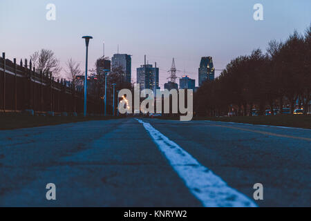 Montreal in den Horizont Stockfoto