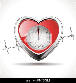 Hypertonie Konzept - gesundes Herz - Lager Abbildung Stock Vektor