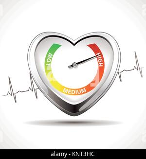 Hypertonie Konzept - gesundes Herz - Lager Abbildung Stock Vektor