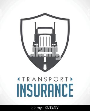 Logo - Transport und Logistik Versicherungen Konzept - Lager Abbildung Stock Vektor