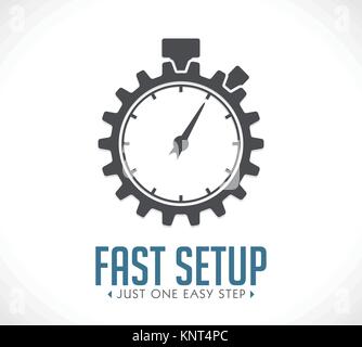 Logo - Zeit zu arbeiten - Ihr Geschäft jetzt beginnen - Lager Abbildung Stock Vektor