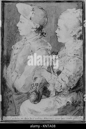 Germain-Augustin und Rose de Saint-Aubin, gezeichnet von ihrem Onkel MET 264952 339743 1972.118.233 Stockfoto