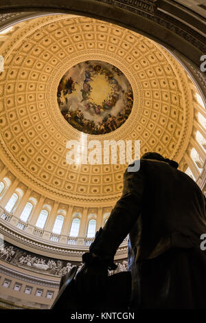 Washington DC US Capitol Rotunde Apotheose Detail Architektur berühmte Sehenswürdigkeit Stockfoto