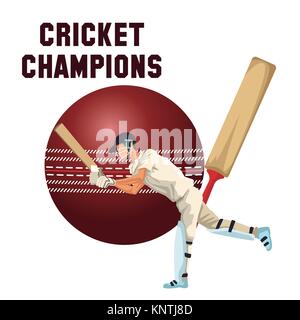 Kricket champions Design Stock Vektor