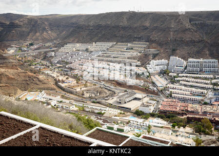 Das Dorf Puerto Rico de Gran Canaria Stockfoto