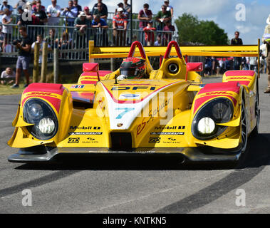 Brendon Hartley, Porsche RS Spyder LMP2, Goodwood Festival der Geschwindigkeit, 2014. 2014, Autosport, Autos, zentrale Funktion, Festival der Geschwindigkeit, Goodwood, Goodw Stockfoto