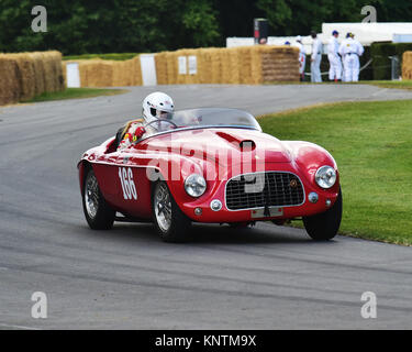 Sally Mason-Styrron Ferrari 166mm Barchetta, Goodwood Festival der Geschwindigkeit, 2014, 2014, Autosport, Autos, Festival der Geschwindigkeit, Goodwood, Goodwood FoS, Gute Stockfoto