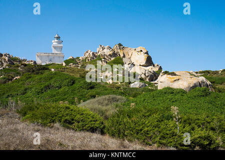 Leuchtturm von Capo Testa, Santa Teresa di Gallura, Sardinien, Italien, Mittelmeer, Europa Stockfoto