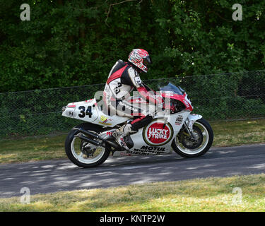 Steve Parrish, Suzuki RGV 500, Goodwood Festival der Geschwindigkeit, 2014, 2014, Autosport, Autos, Oldtimer, Exoten, berühmten Autos, Festival der Geschwindigkeit, Goo Stockfoto