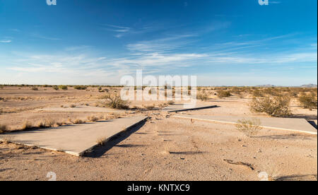 Casa Grande, Arizona - Eine von 256 Satelliten-Kalibrierung Marker in der Wüste von Arizona von der US Air Force und der Central Intelligence Agency platziert Stockfoto