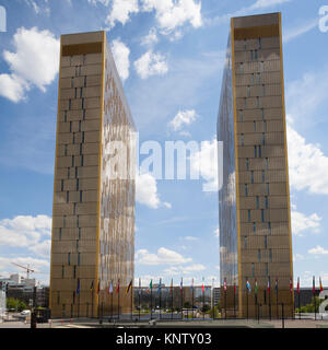 Office Tower Europäische Gerichtshof, der EU-Gebäude, Kirchberg Plateau, Europäisches Zentrum, der Stadt Luxemburg, Luxemburg, Benelux Stockfoto