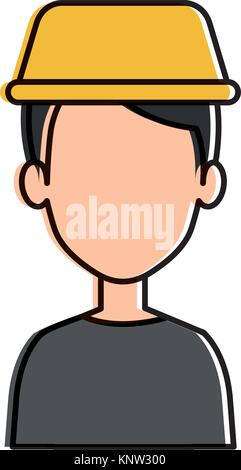 Junger Mann mit dem taxi Licht avatar Charakter Vector Illustration Design Stock Vektor