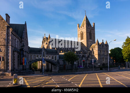 Tagsüber Sonnenuntergang Stadtbild Christchurch Cathedral Dublin Irland Stockfoto
