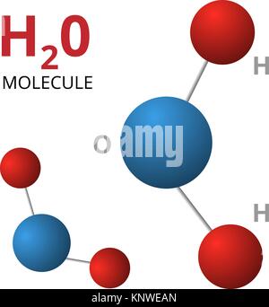 Abstrakte Molekül auf weißem Hintergrund. Stock Vektor