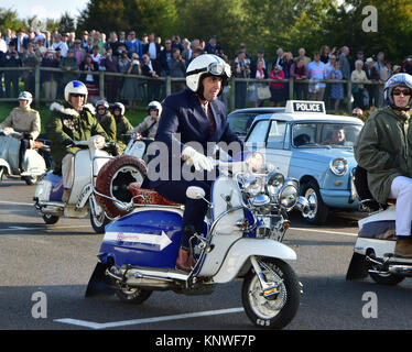 Phil Daniels, MODs, Motorroller, Goodwood Revival 2014, Stockfoto