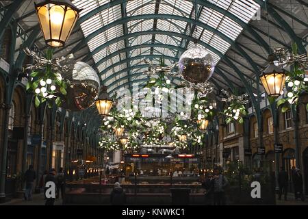 Covent Garden London England Weihnachten 2017 Stockfoto