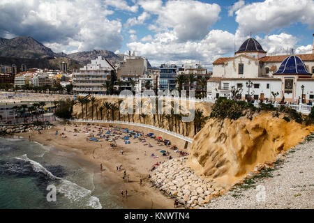 Spanien Benidorm: West Beach Stockfoto