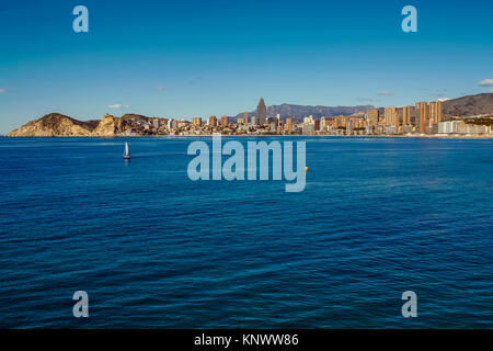 Spanien Benidorm: West Beach Stockfoto