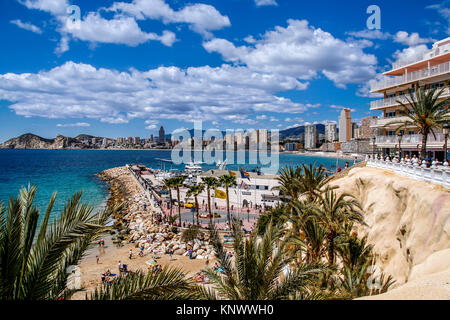 Spanien Benidorm: West Beach Stockfoto