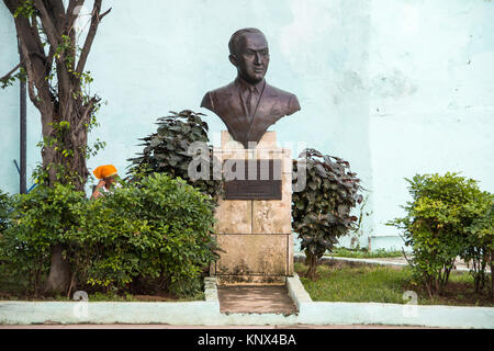 Büste von Pedro Vargas, berühmten mexikanischen Sängerin, Havanna, Kuba Stockfoto