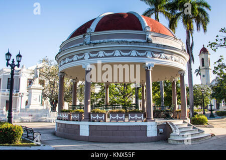 Pavillon, Parque José Martí, historisches Stadtzentrum, Cienfuegos, Kuba Stockfoto