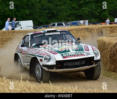 Steven Smith, Datsun 260Z, Forest Rally stage, Goodwood FoS 2015, 2015, Classic, Datsun 260Z, Unterhaltung, furchtlos, Festival der Geschwindigkeit, Flach heraus, fo Stockfoto