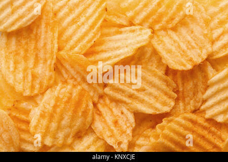 Chips essen Hintergrund Stockfoto