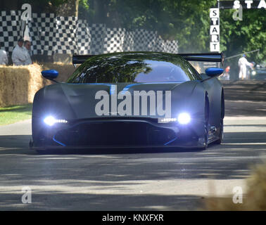 Darren Turner, Aston Martin Vulcan, Goodwood FoS 2015, 2015, Aston Martin, Aston Martin Vulcan, Classic, Darren Turner, Unterhaltung, furchtlos, Festi Stockfoto